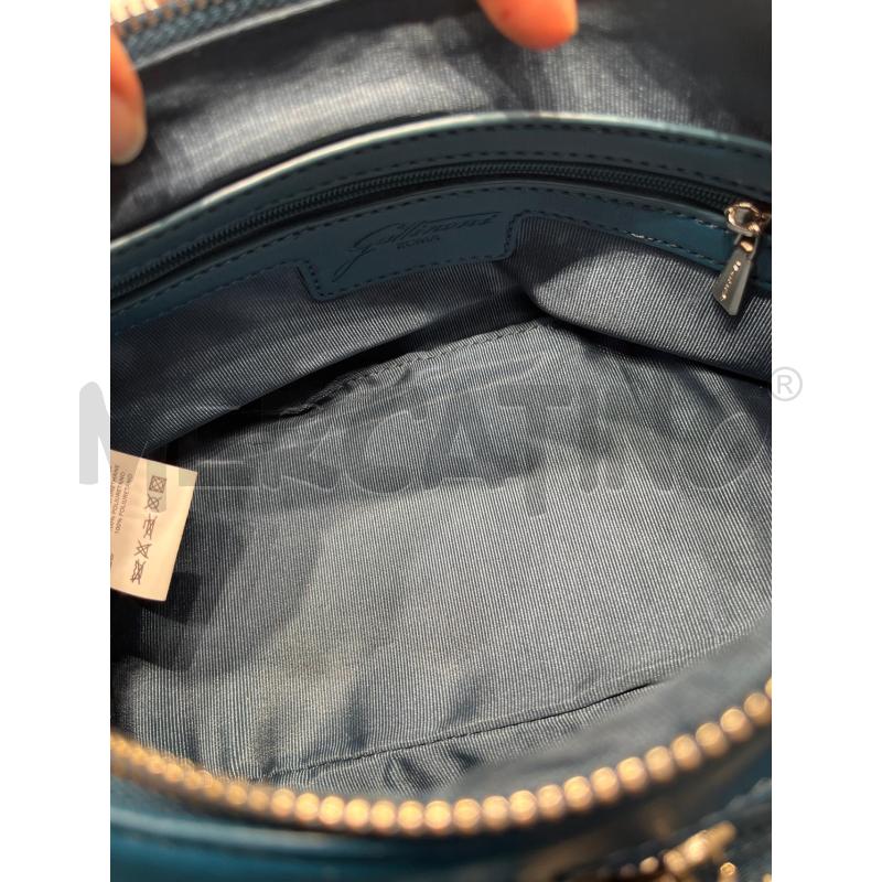 BORSA DONNA GATTINONI A SPALLA COL VERDE PETROLIO TASCHINE LATERALI | Mercatino dell'Usato Teramo 3