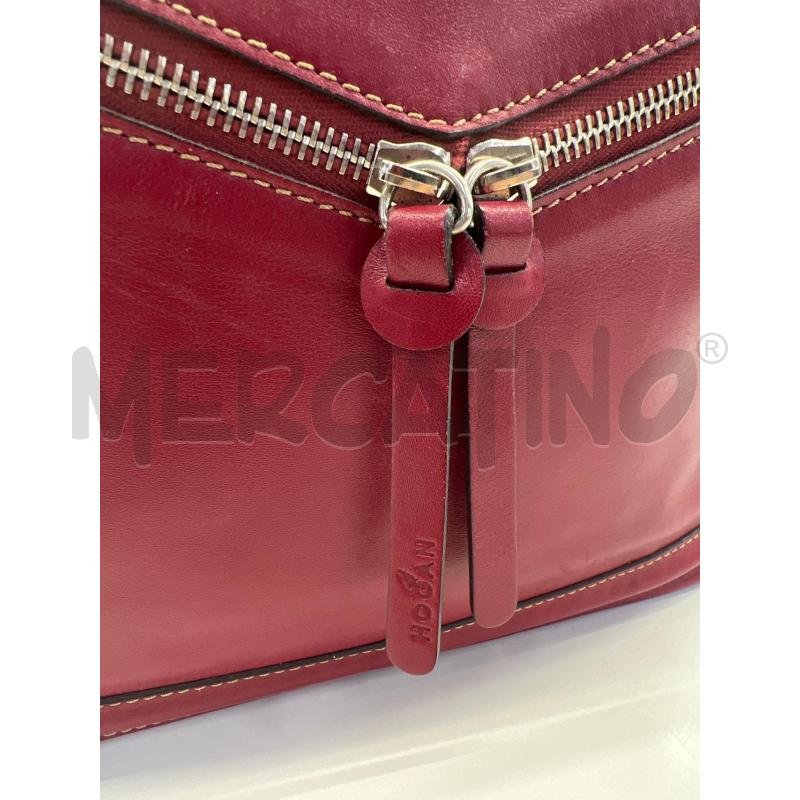 BORSA DONNA HOGAN BORDEAUX ZIP ARGENTATA  | Mercatino dell'Usato Teramo 4
