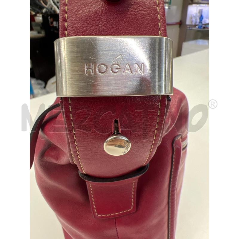 BORSA DONNA HOGAN BORDEAUX ZIP ARGENTATA  | Mercatino dell'Usato Teramo 5