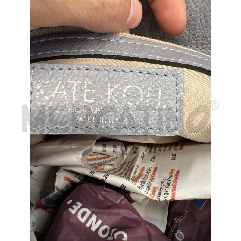 BORSA DONNA KATE KOLL GRIGIO CHIARO CHIUSURA PATTA  | Mercatino dell'Usato Teramo 4