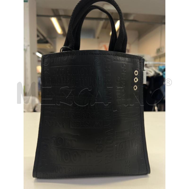 BORSA DONNA NANNINI NERA SCRITTE 2 MANICI | Mercatino dell'Usato Teramo 1