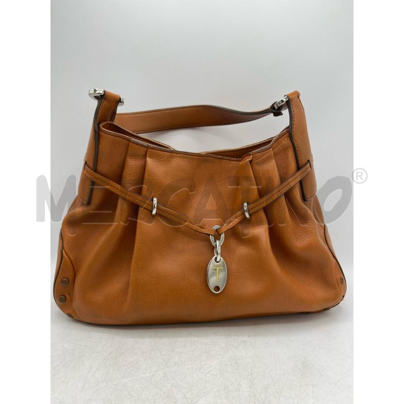 BORSA DONNA TODS IN PELLE COL CARAMELLO A SPALLA ANGOLI BORCHIE | Mercatino dell'Usato Teramo 1