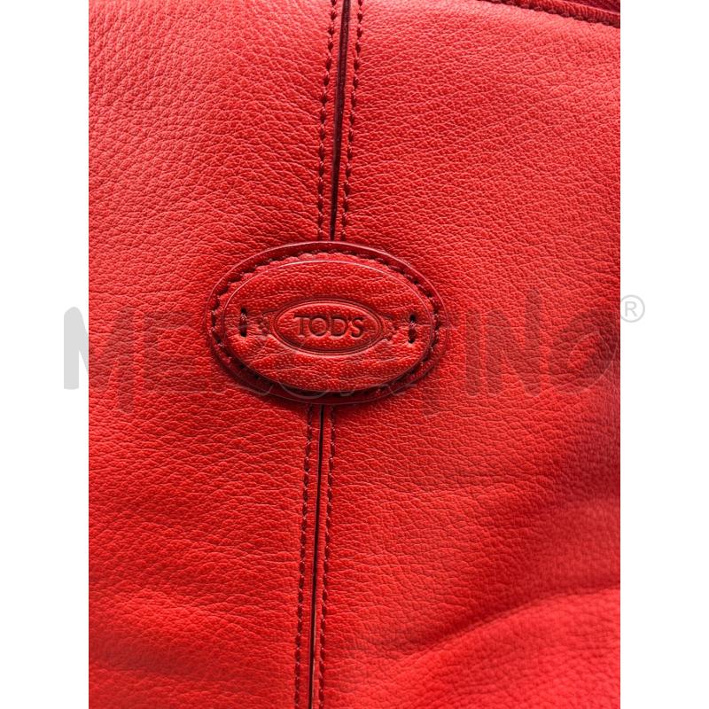 BORSA DONNA TOD'S IN PELLE ROSSA 2 MANICI . ZIP CROMATE | Mercatino dell'Usato Teramo 4