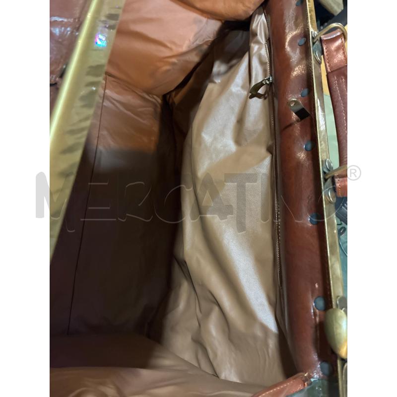 BORSONE DA VIAGGIO IN PELLE CON MANICI E TRACOLLA VINTAGE DOCTOR | Mercatino dell'Usato Teramo 4