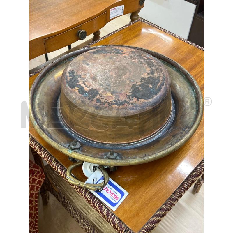 BRACIERE OTTONE E RAME EPOCA  | Mercatino dell'Usato Teramo 2