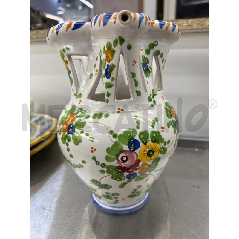 BROCCA CERAMICA BEVI SE PUOI DIPINTO FIORE | Mercatino dell'Usato Teramo 2