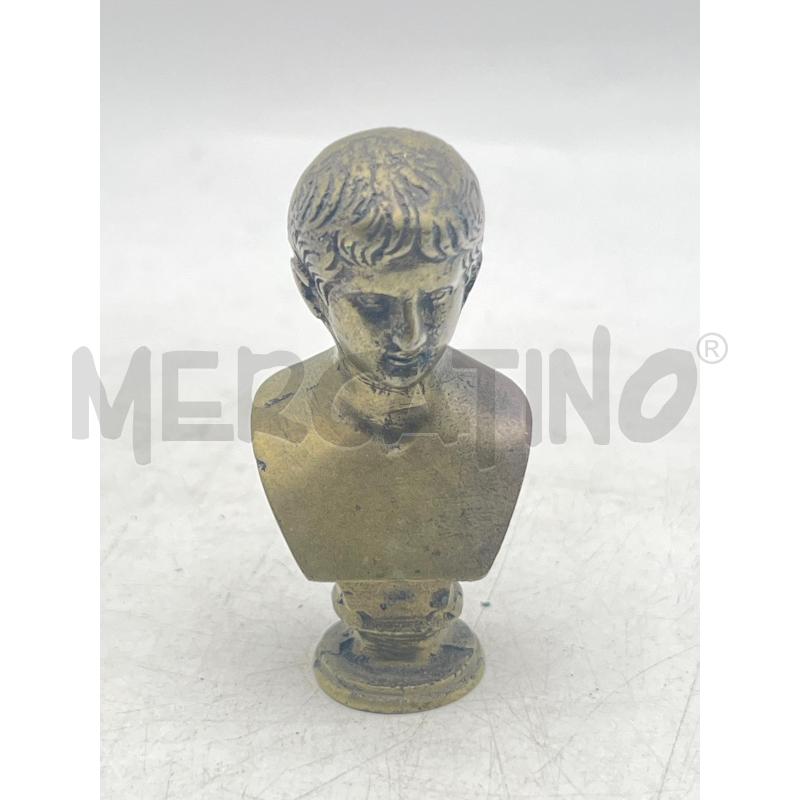 BRONZO BUSTO CESARE AUGUSTO IN MINIATURA CIRCA 6CM | Mercatino dell'Usato Teramo 1