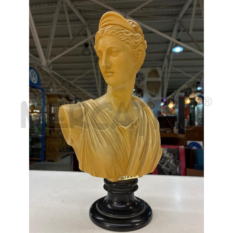 BUSTO DIANA IN MARMO BASE NERA H32CM | Mercatino dell'Usato Teramo 1