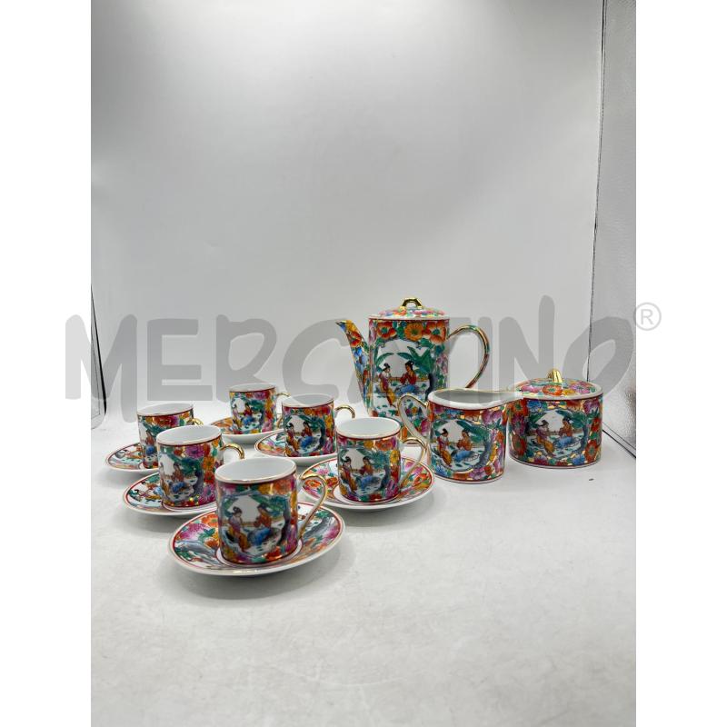CAFFE' SET ORIENTALE 6 T + PIAT + CAFFETTIERA LATTIERA ZUCC -  | Mercatino dell'Usato Teramo 1