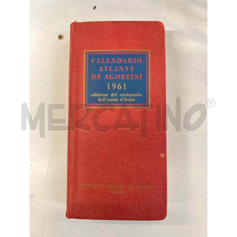 CALENDARIO ATLANTE DE AGOSTINI 1961 | Mercatino dell'Usato Teramo 1