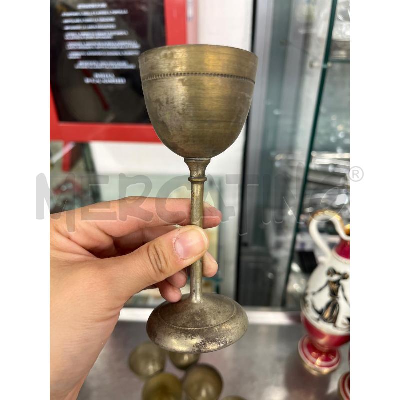 CALICI PZ. 6 VINTAGE IN METALLO  | Mercatino dell'Usato Teramo 2