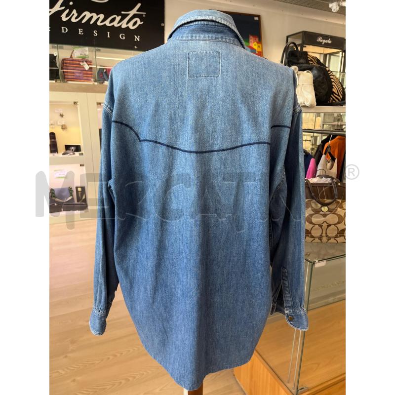 CAMICIA DONNA DI JEANS RICAMO BLU MOSCHINO MILANO | Mercatino dell'Usato Teramo 3