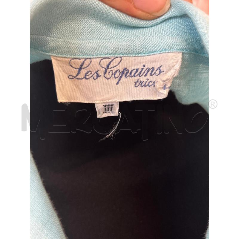 CAMICIA DONNA LES COPAINS VERDE ACQUA MANICA CORTA CAPPELLINO IN RILIEVO SU TASCA | Mercatino dell'Usato Teramo 3