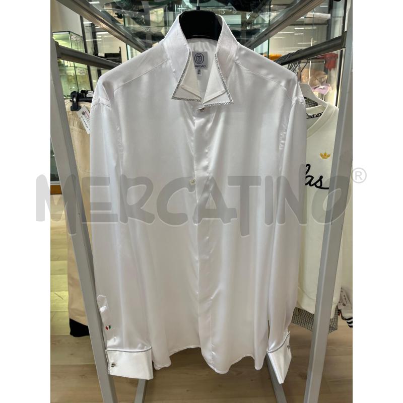 CAMICIA UOMO CAMICIAIO BIANCO BORDI STRASS | Mercatino dell'Usato Teramo 1