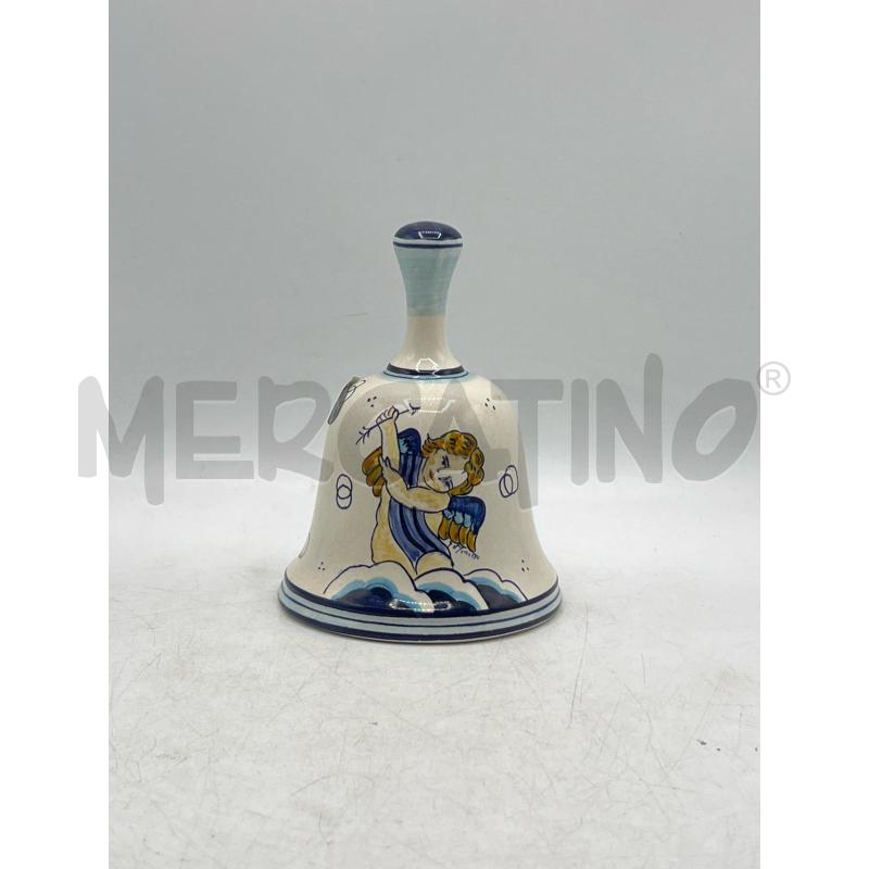 CAMPANELLA CERAMICA CASTELLI ANGIOLETTO BLU . MERCANTE | Mercatino dell'Usato Teramo 1
