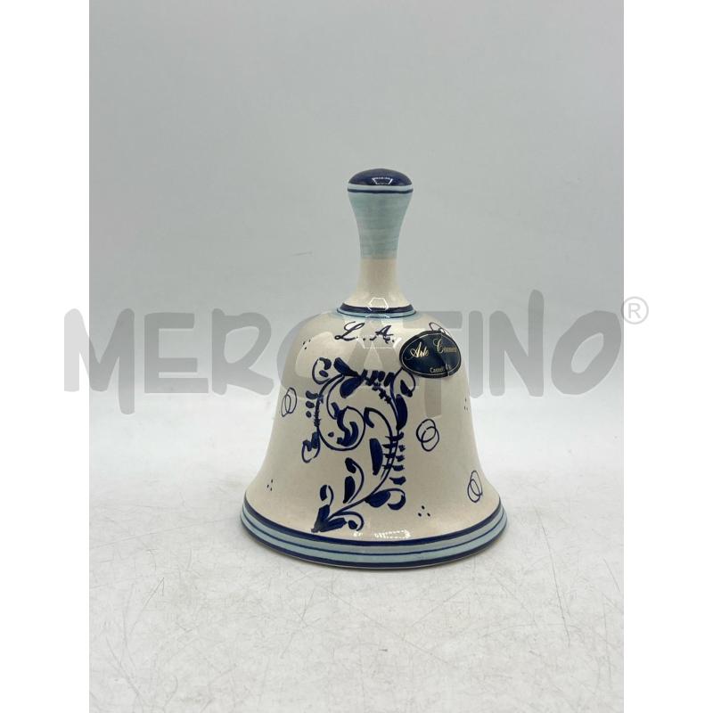 CAMPANELLA CERAMICA CASTELLI ANGIOLETTO BLU . MERCANTE | Mercatino dell'Usato Teramo 2