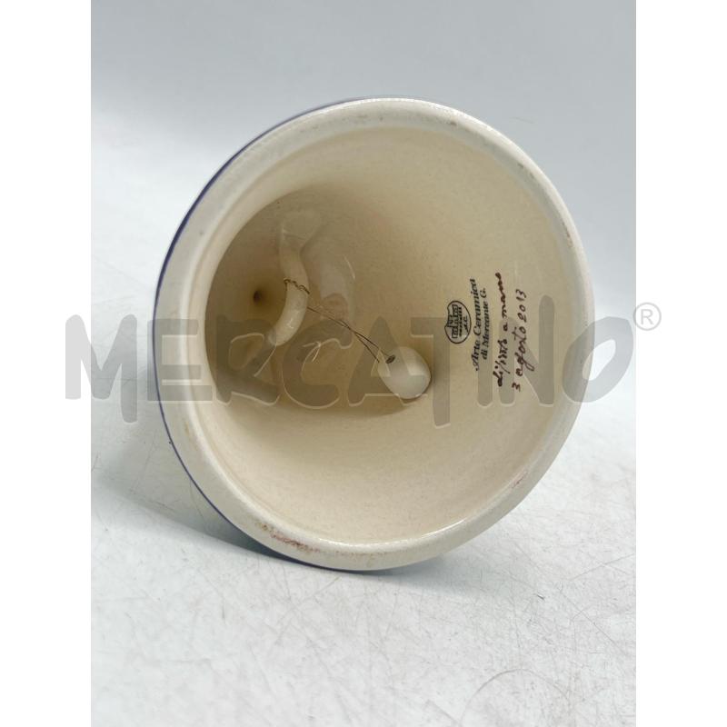 CAMPANELLA CERAMICA CASTELLI ANGIOLETTO BLU . MERCANTE | Mercatino dell'Usato Teramo 3
