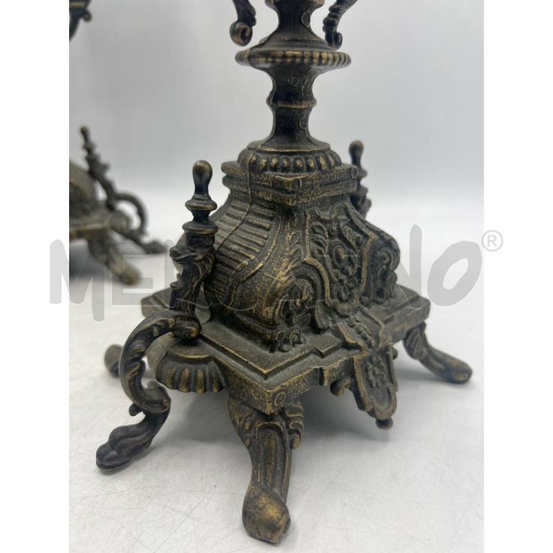 CANDELABRI COPPIA EPOCA 5 LUCI IN STILE FUSIONE  | Mercatino dell'Usato Teramo 4