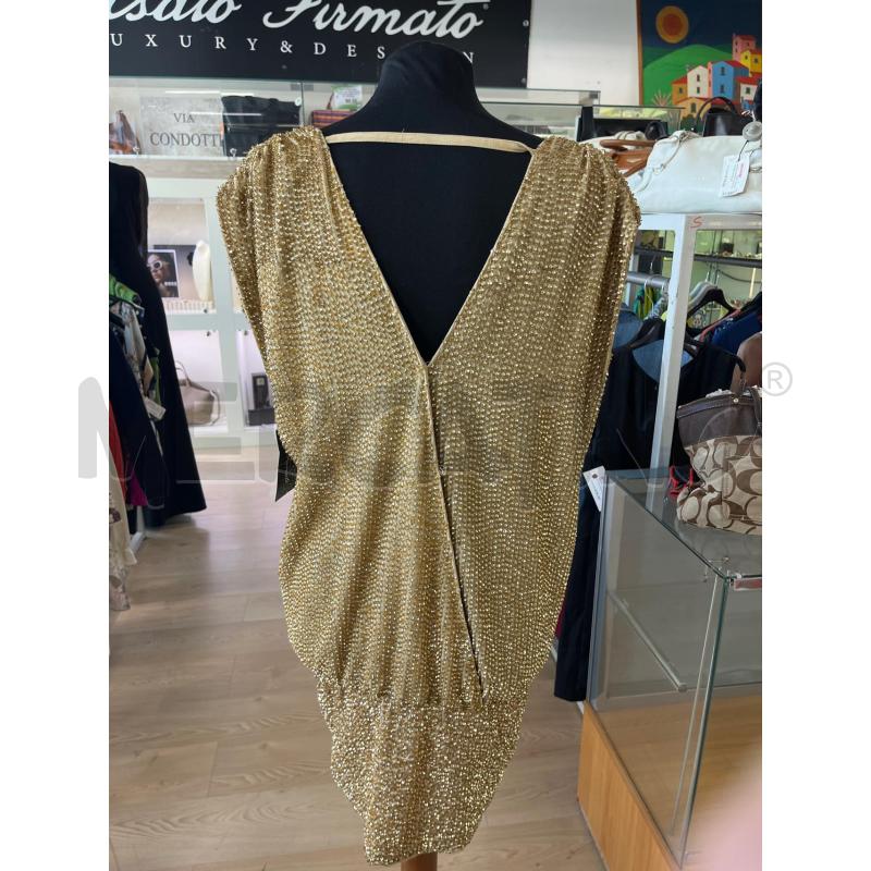 CANOTTA DONNA PINKO DORATA PAILLETTE SPALLA LARGA  | Mercatino dell'Usato Teramo 2