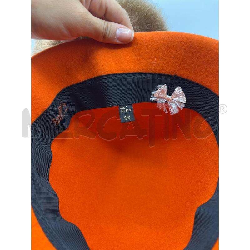 CAPPELLO DONNA BORSALINO ARANCIONE  | Mercatino dell'Usato Teramo 4