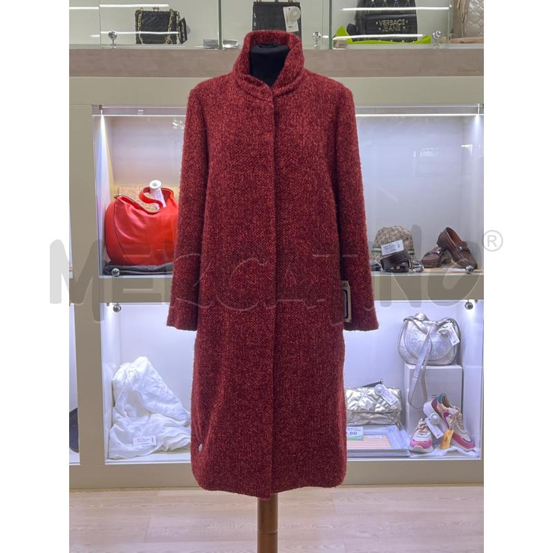 CAPPOTTO DONNA NIÙ ROSSO FILO ARANCIONE INTERNO FANTASIA TG 40/42 | Mercatino dell'Usato Teramo 1
