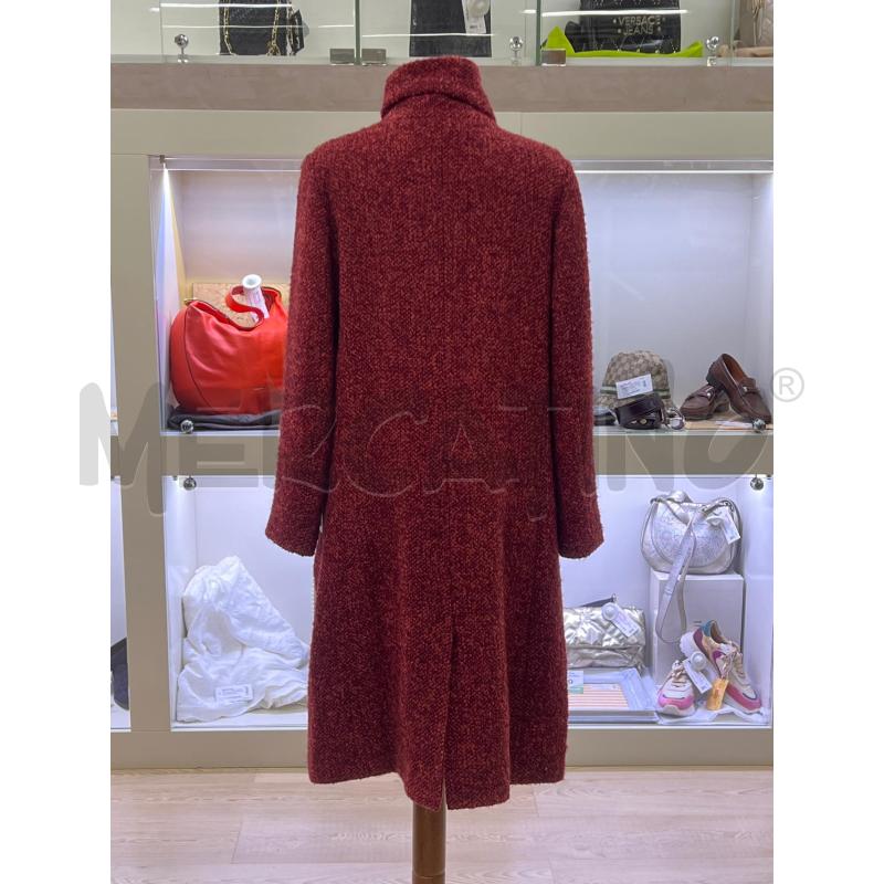 CAPPOTTO DONNA NIÙ ROSSO FILO ARANCIONE INTERNO FANTASIA TG 40/42 | Mercatino dell'Usato Teramo 2