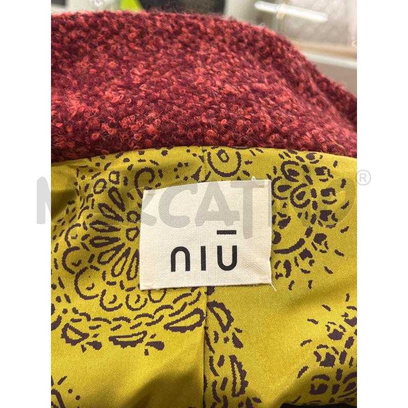 CAPPOTTO DONNA NIÙ ROSSO FILO ARANCIONE INTERNO FANTASIA TG 40/42 | Mercatino dell'Usato Teramo 5
