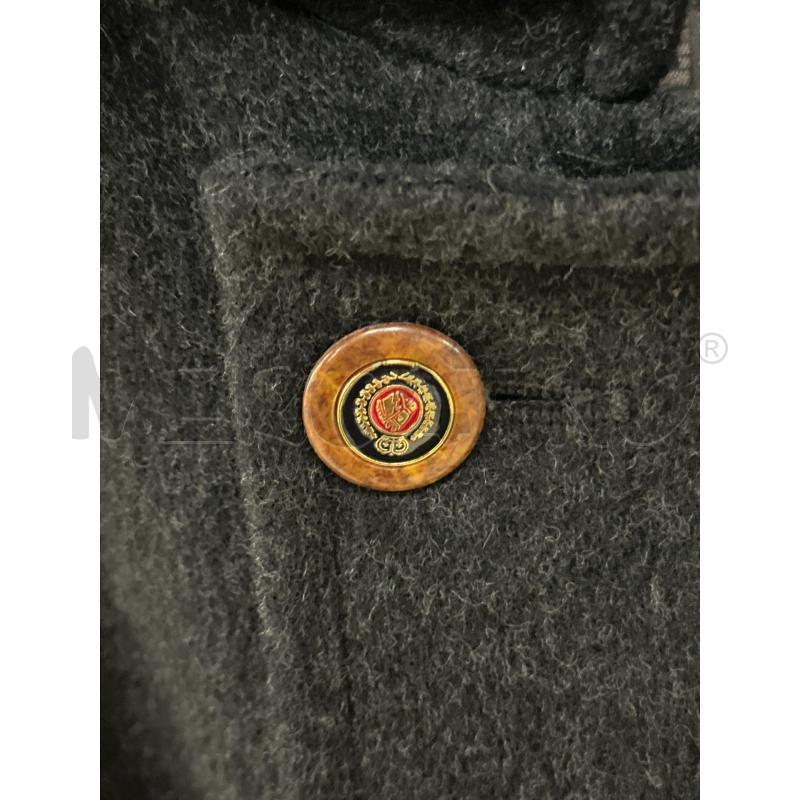 CAPPOTTO UOMO MIRKO VALLI PURA LANA VERGINE GRIGIO SCURO INTERNO FANTASIA BOTTONI MARRONI STEMMA DOR | Mercatino dell'Usato Teramo 2