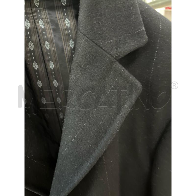 CAPPOTTO UOMO SIXTY NNERO RIGHE VERTICALI BIANCHE TRATTEGGIATE  INTERNO MARRONE  | Mercatino dell'Usato Teramo 3