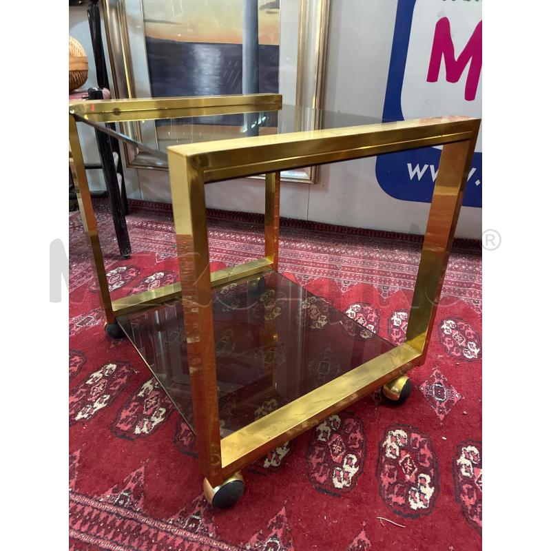 CARRELLO OTTONE CRISTALLO 2 PIANI 48X43H47 | Mercatino dell'Usato Teramo 4
