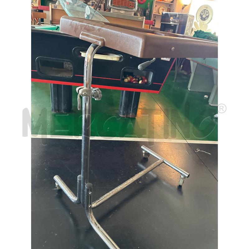 CARRELLO SERVILETTO ANNI 70 TUBO CROMATO PLASTICA MARRONE REGOLABILE | Mercatino dell'Usato Teramo 3