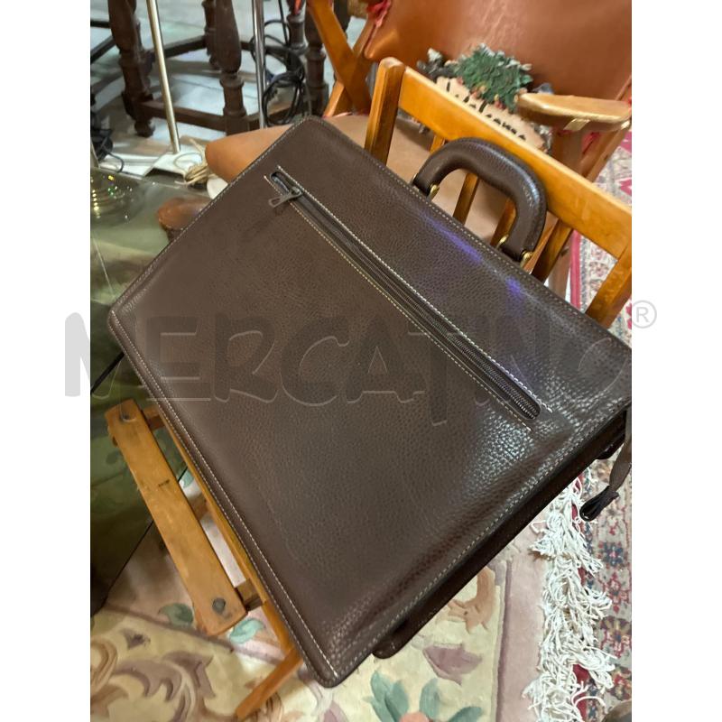 CARTELLA SIMILPELLE MARRONE SCURO  | Mercatino dell'Usato Teramo 3