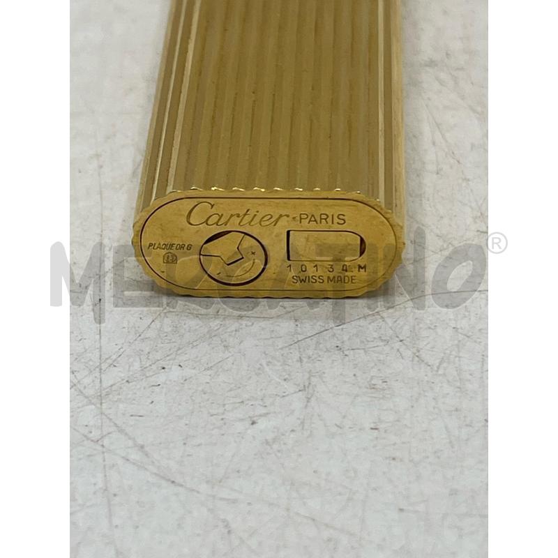 CARTIER ACCENDINO PLACCATO ORO COSTINE 10134M SWISS MADE  | Mercatino dell'Usato Teramo 2