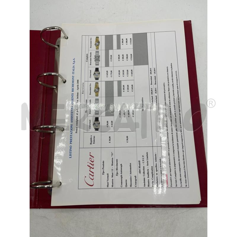 CARTIER CATALOGO OROLOGERIA ANNO 2008 DA COLLEZIONE LISTINO PREZZI CONCESSIONARIO UFFICIALE | Mercatino dell'Usato Teramo 2