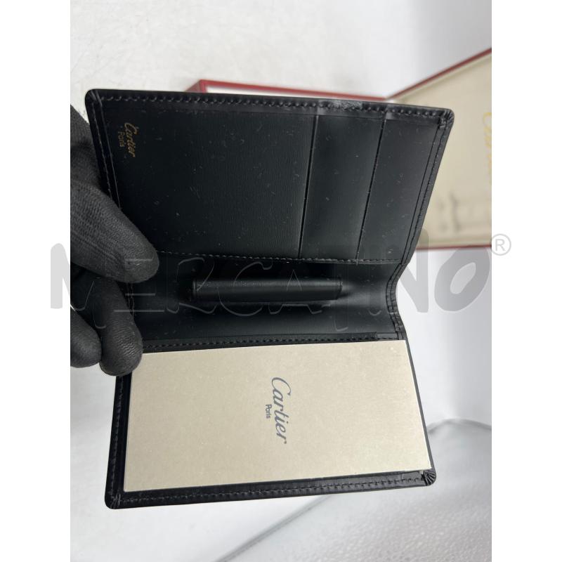 CARTIER DIABOLO ROLLER E PENNA A SERA IN ACCIAIO COMPOSITE NERO CON PORTA BIGLIETTINI IN PELLE  | Mercatino dell'Usato Teramo 2