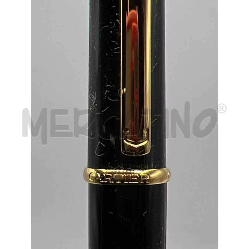 CARTIER DIABOLO ROLLER E PENNA A SERA IN ACCIAIO COMPOSITE NERO CON PORTA BIGLIETTINI IN PELLE  | Mercatino dell'Usato Teramo 3