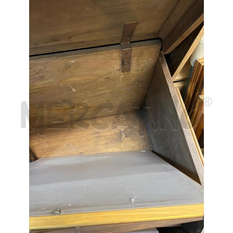 CASSAPANCA IN LEGNO EPOCA INTARSIO SOPRA | Mercatino dell'Usato Teramo 4
