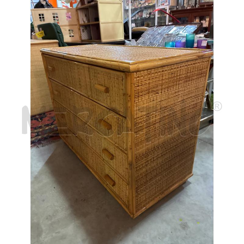 CASSETTIERA BAMBOO E RATTAN | Mercatino dell'Usato Teramo 2