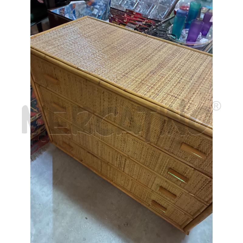CASSETTIERA BAMBOO E RATTAN | Mercatino dell'Usato Teramo 4