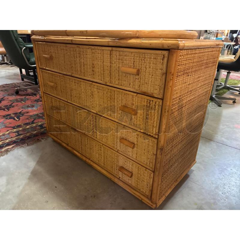 CASSETTIERA BAMBOO E RATTAN | Mercatino dell'Usato Teramo 5