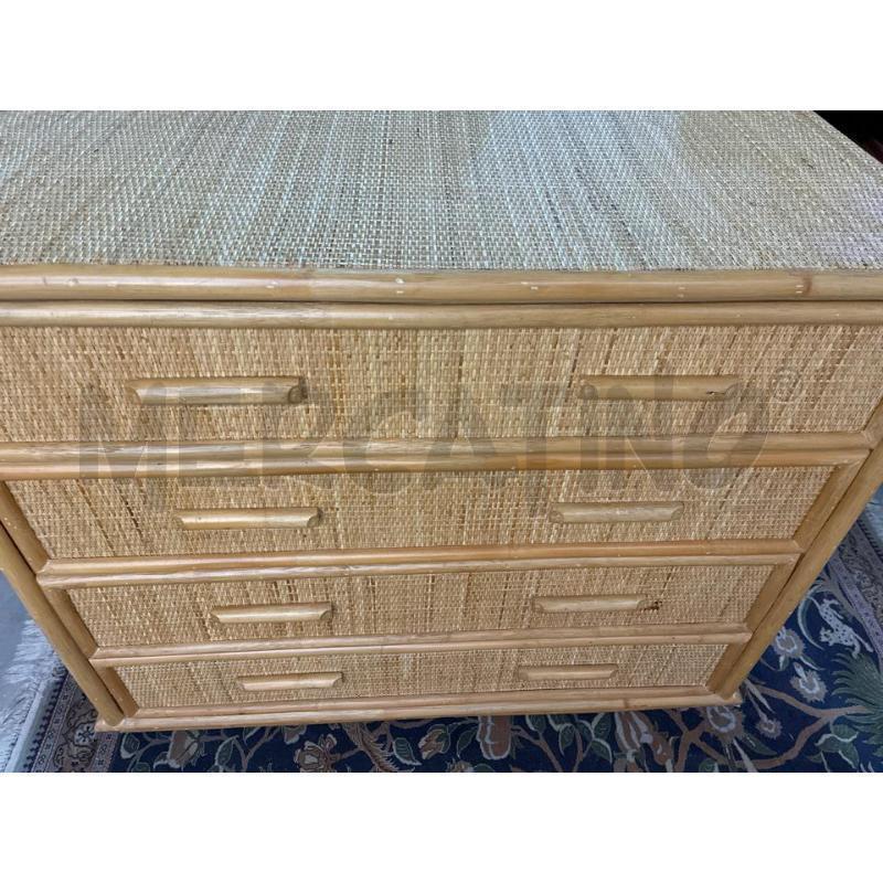 CASSETTIERA BAMBOO VINTAGE T RATTAN STILE BONA CINA | Mercatino dell'Usato Teramo 4
