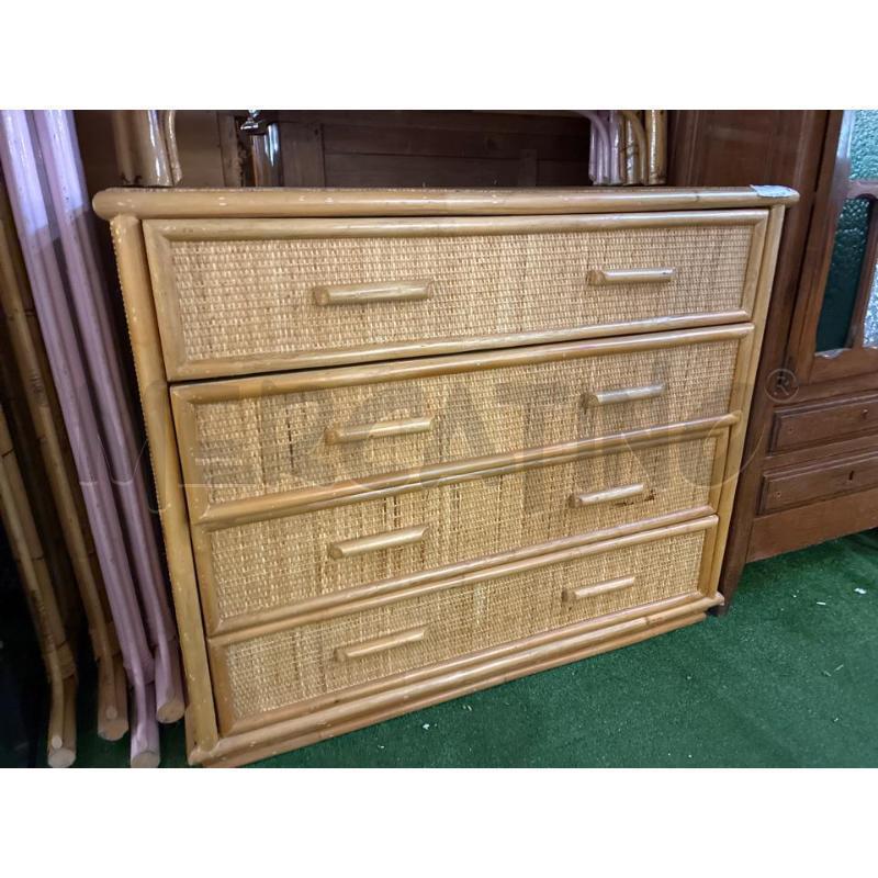 CASSETTIERA BAMBOO VINTAGE T RATTAN STILE BONA CINA | Mercatino dell'Usato Teramo 5