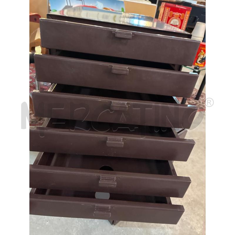 CASSETTIERA PER DATTILO OLIVETTI 6 CASSETTI MARRONE  | Mercatino dell'Usato Teramo 5