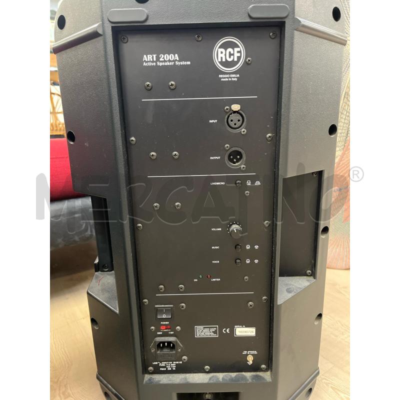 CASSE ACUSTICHE RCF ART 200A CASSE ATTIVE A DUE VIE CON WOOFER DA 12 - COPPIA | Mercatino dell'Usato Teramo 4