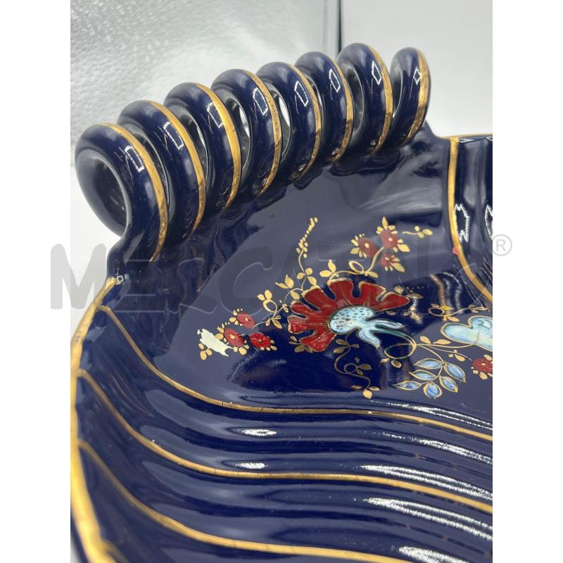 CENTROTAVOLA CERAMICA BLU EPOCA BORDINO DORATO -  | Mercatino dell'Usato Teramo 2