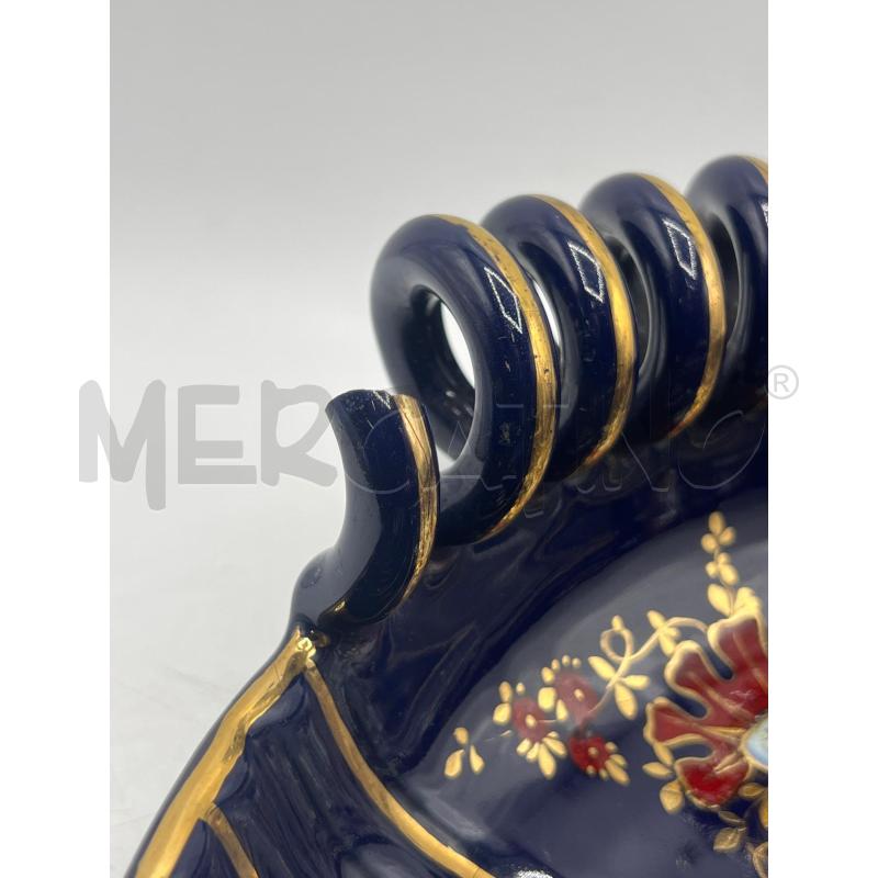 CENTROTAVOLA CERAMICA BLU EPOCA BORDINO DORATO -  | Mercatino dell'Usato Teramo 5