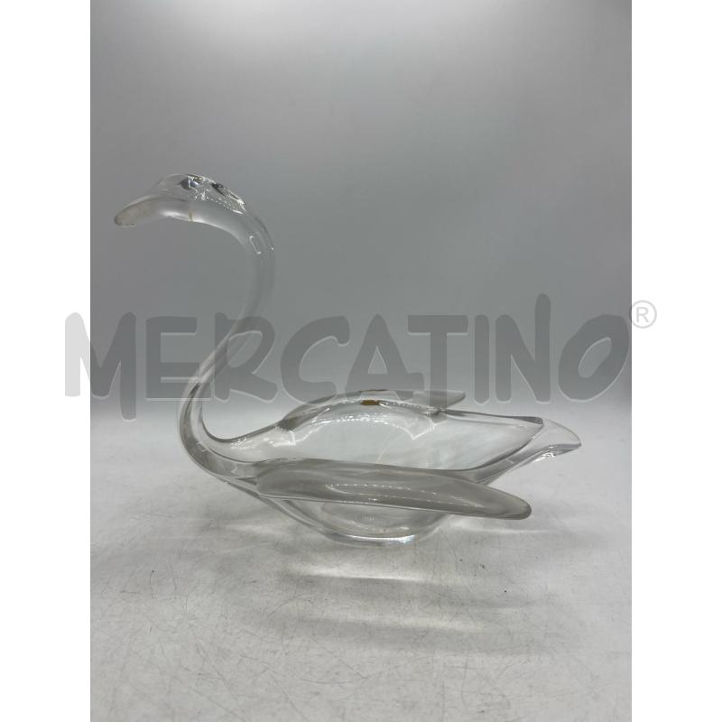 CENTROTAVOLA CRISTALLO CIGNO ART VERRIER FRANCE VINTAGE | Mercatino dell'Usato Teramo 1