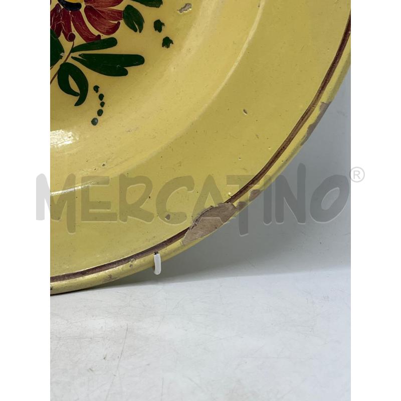 CENTROTAVOLA PIATTO CERAMICA FIORE BORDO GIALLO | Mercatino dell'Usato Teramo 3