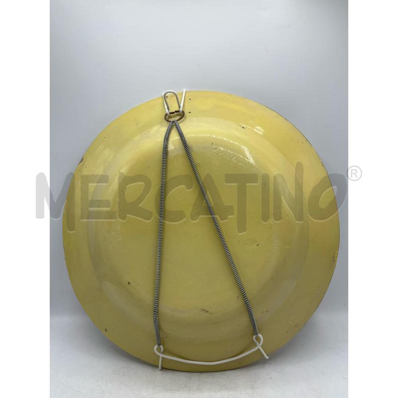 CENTROTAVOLA PIATTO CERAMICA FIORE BORDO GIALLO | Mercatino dell'Usato Teramo 4