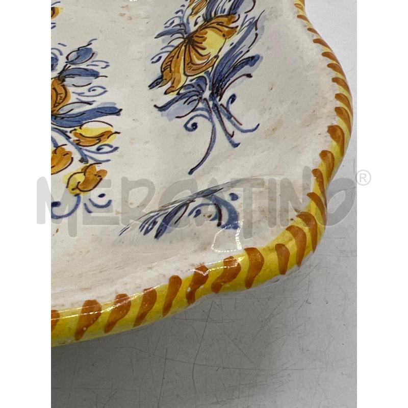 CIOTOLINA CASTELLI SQUADRATA DIPINTO FIORE BLU GIALLI | Mercatino dell'Usato Teramo 3
